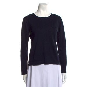 Sacai Luck Wool Silk Tulle Pullover Sweater